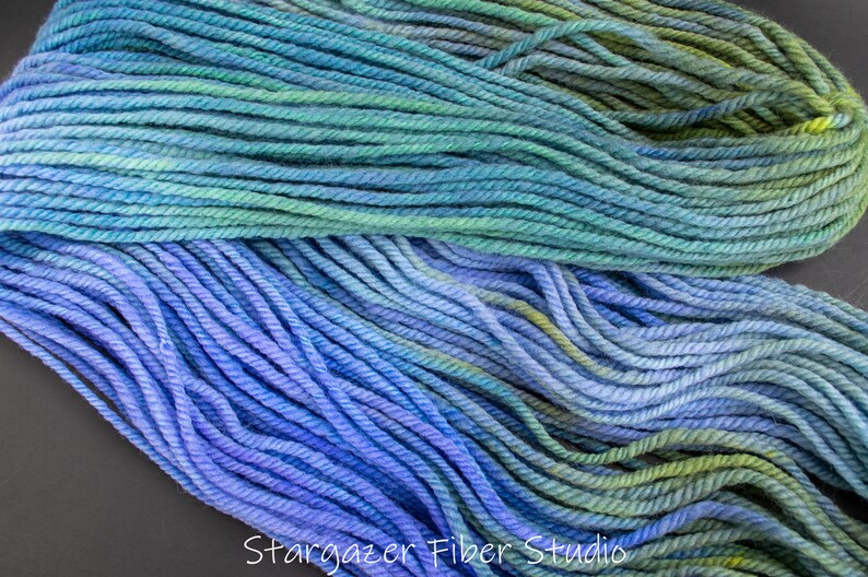 Aran weight Soft Wool Yarn 3ply 114yds Superfine Shetland Handspun Yarn
