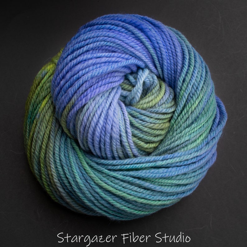 Aran weight Soft Wool Yarn 3ply 114yds Superfine Shetland Handspun Yarn