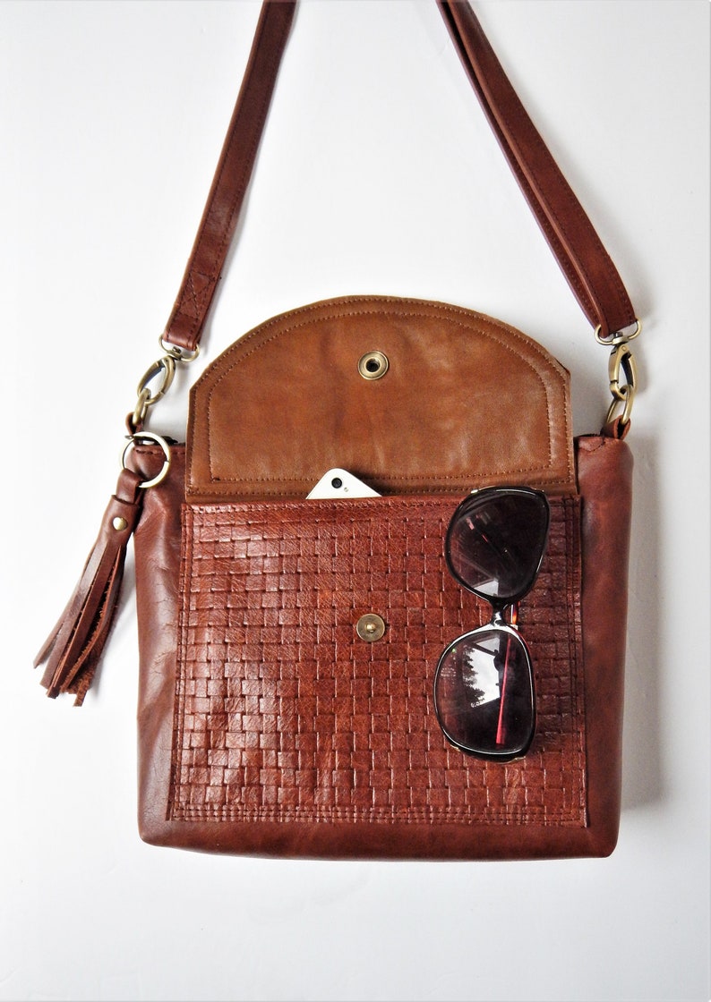 saddle leather crossbody
