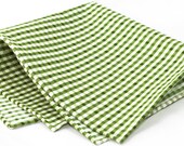 Gingham Light Green Pocket Square