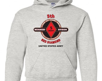 2nd Infantry Division Mens Polyester Hoodie Pullover Hooded Sweatshirt