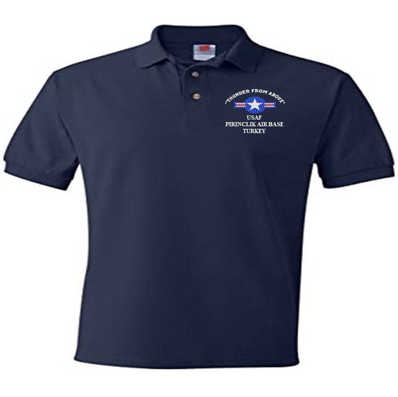 PIRINCLIK Air Base Turkey Air Force "Thunder From Above" Embroidered Lightweight Polo Shirt