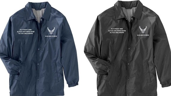 Altus Air Force Base *Altus-Oklahoma Coaches Jacket *Embroidered Right & Left Chest. USAF Officially Licensed