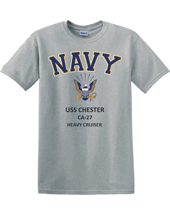 USS CHESTER  CA-27  * Cruiser* Navy Eagle *T-Shirt. Officially Licensed