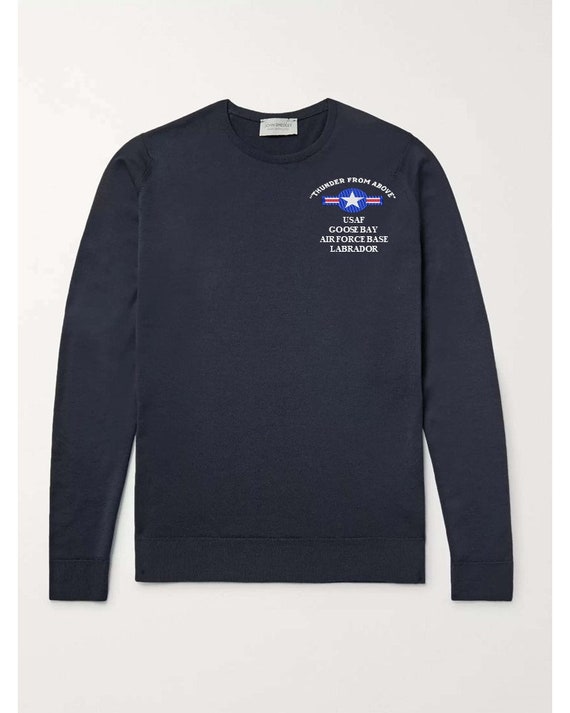 GOOSE BAY Air Force Base Labrador "Thunder From Above" Embroidered Crewneck USAF