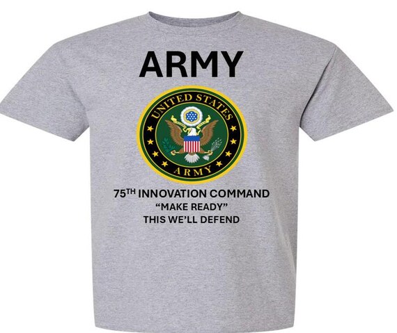 75TH Innovation Command * MAKE READY* This We'll Defend* Army Logo. Army Officially Licensed