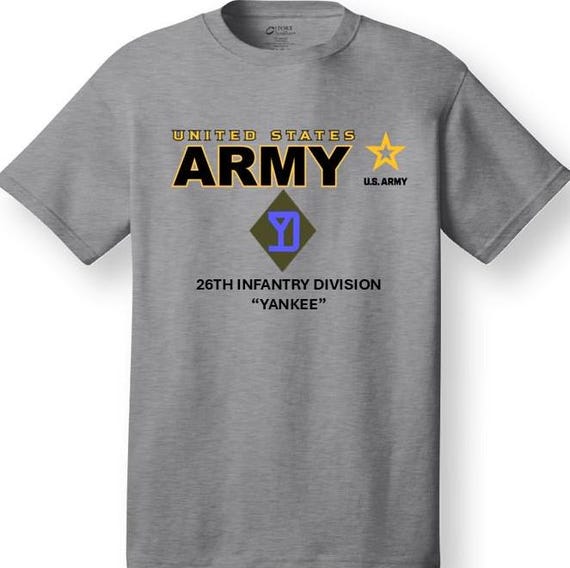 26th Infantry Division* Yankee * Emblem* Shirt. These shirt are customized*Army Officially Licensed