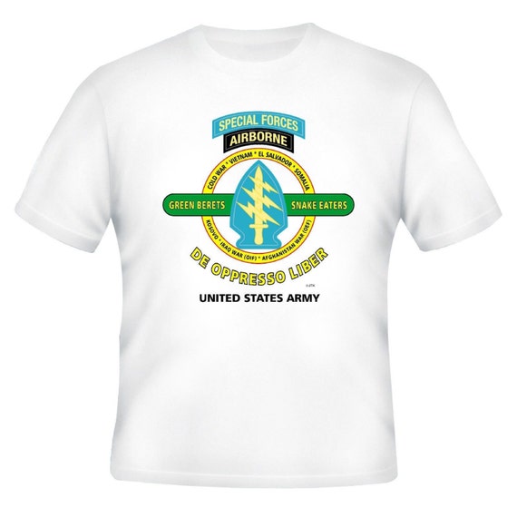 Special Forces Aiborne & Vietnam War. U.S. Army Vietnam Veteran Unit And Operation  2-Sided Shirt