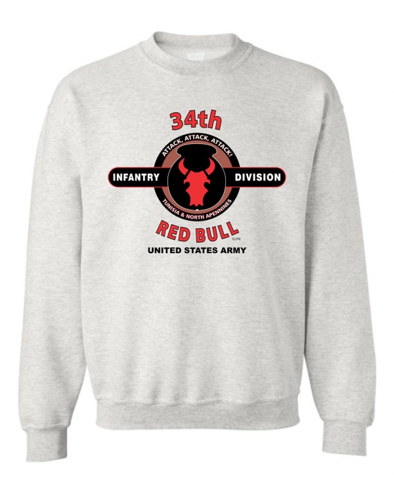 34th Infantry Division* "RED BULL"  Battle & Campaign Sweatshirt