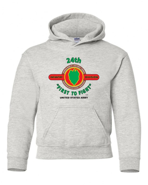 24rd Infantry Division"First to Fight" Battle & Campaign Hoodie Sweatshirt w/Pockets.