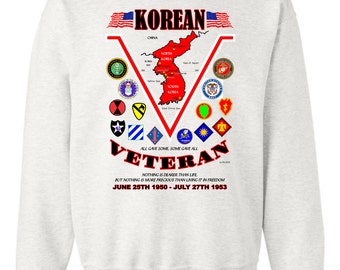 Korean War Veteran-U.S. Military Unit and Operation-Battle & Campaign Sweatshirt