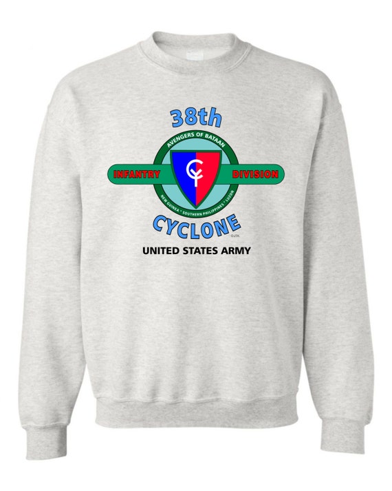 38th Infantry Division* "CYCLONE"  Battle & Campaign Sweatshirt