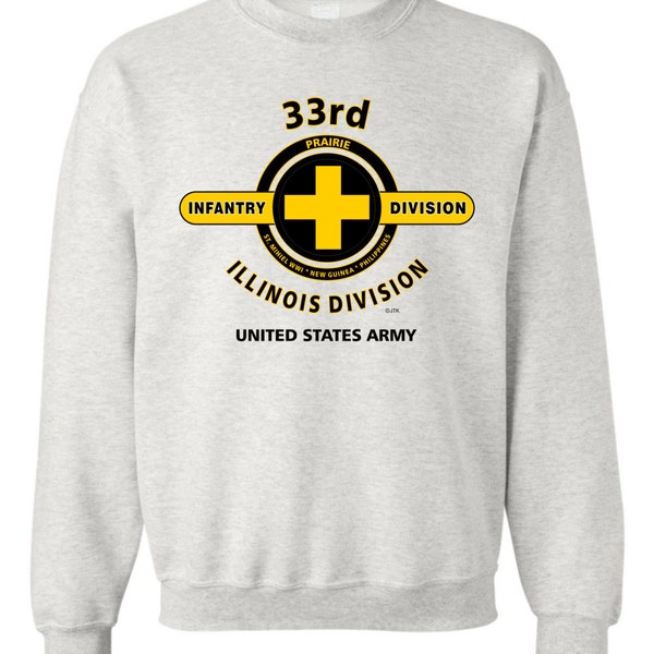 33ste infanterie divisie * "ILLINOIS" Battle & campagne Sweatshirt