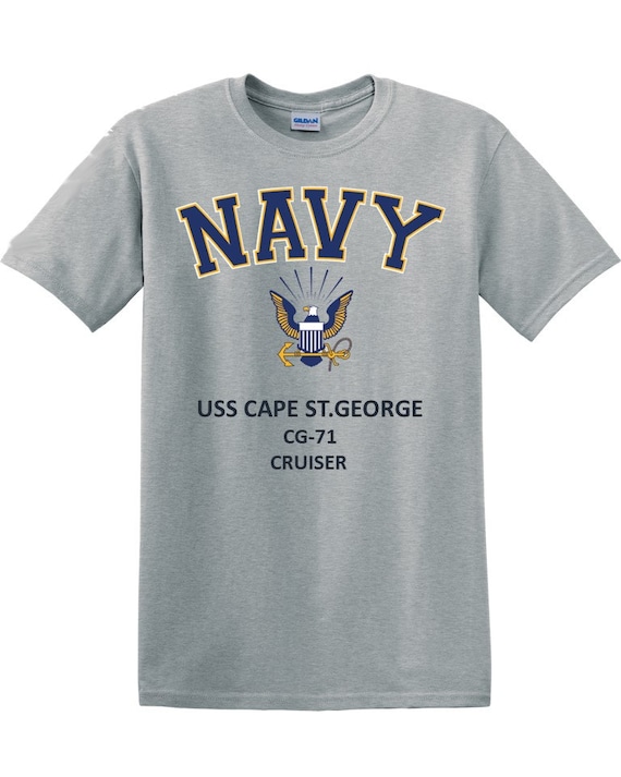 USS Cape St. George  CG-71  * Cruiser* Navy Eagle *T-Shirt. Officially Licensed