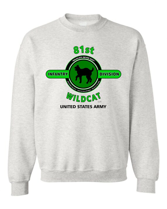 81st Infantry Division* "WILDCAT "  Battle & Campaign Sweatshirt