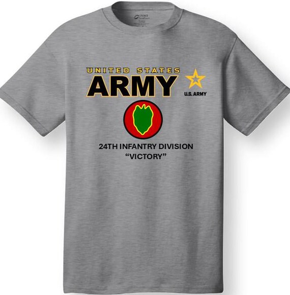 24th Infantry Division* Victory * Emblem* Shirt. These shirt are customized*Army Officially Licensed