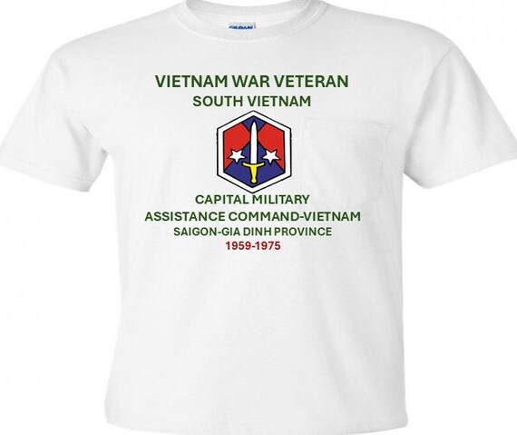 Capital Military Assistance Command Vietnam * Saigon* Vietnam War Veteran 1959-1975*  Campaigns Military Shirt.