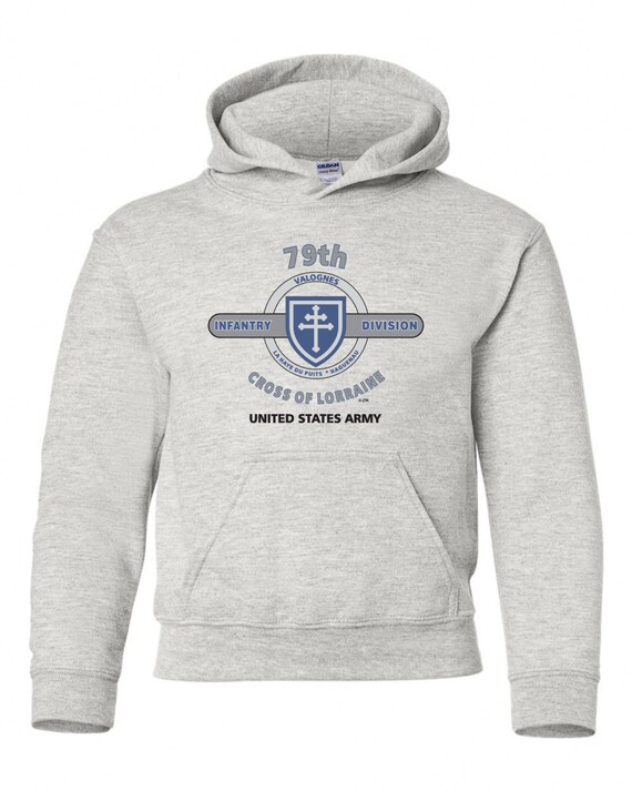79th Infantry Division" Cross of Lorraine " Battle & Campaign Hoodie Sweatshirt w/Pockets.
