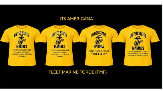 FLEET Marine Force* The Fleet* USMC*  4 Pack of Shirts. USMC Officially Licensed