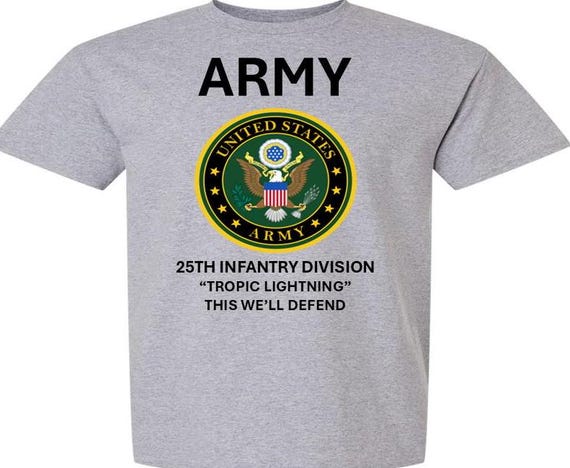 25TH Infantry Division * TROPIC LIGHTNING* This We'll Defend* Army Logo. Army Officially Licensed