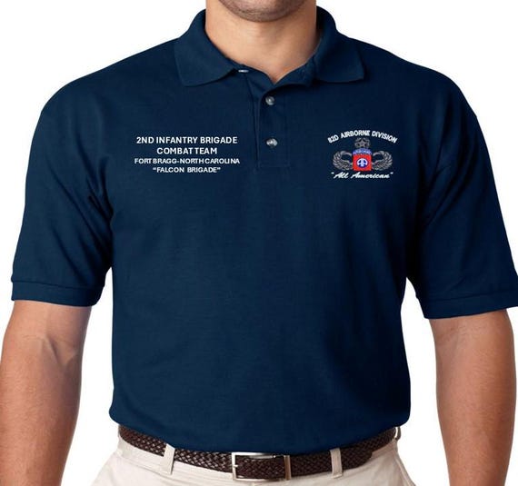 2nd Infantry Brigade Combat Team* Falcon Brigade*82nd Airborne Division*Fort Bragg-North Carolina Polo Shirt.