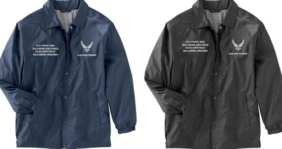 Gila Bend Air Force Auxiliary Field * Gila Bend-Arizona* Coaches Jacket *Embroidered Right & Left Chest. USAF Officially Licensed.
