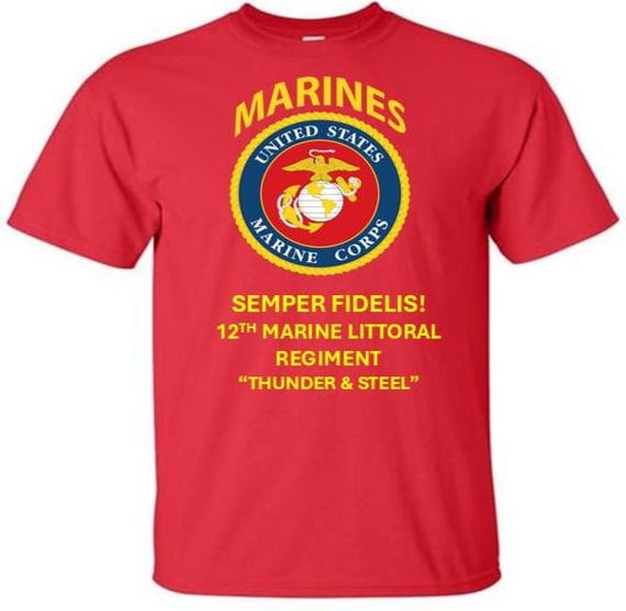 12th Marine Littoral Regiment * Thunder & Steel *  Semper Fidelis * Marines*USMC Officially Licensed