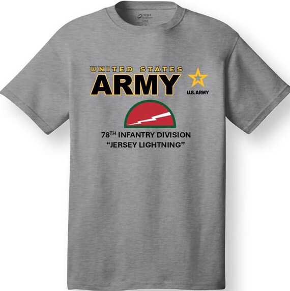 78th Infantry Division* Jersey Lightning * Emblem* Shirt. These shirt are customized*Army Officially Licensed