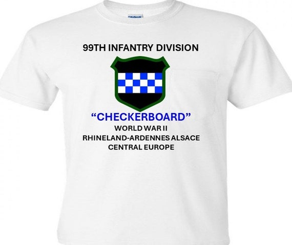 99th Infantry Division* Checkerboard  WW 2*  Campaigns Military Shirt.