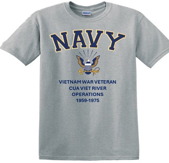 Cua Viet River Operations*Vietnam War Veteran* 1959-1975* Navy Eagle *T-Shirt. Navy Officially Licensed