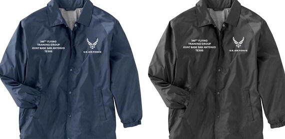 340TH Flying Training Group*Joint Base San Antonio*TX *Embroidered Front Sideline Jacket. USAF Officially Licensed