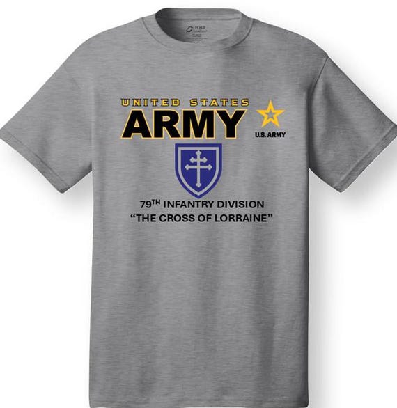 79th Infantry Division* The Cross of Lorraine * Emblem* Shirt. These shirt are customized*Army Officially Licensed
