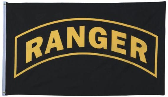 Army Ranger Tab Flag 3x5 Feet Polyester Flag. Army Officially Licensed