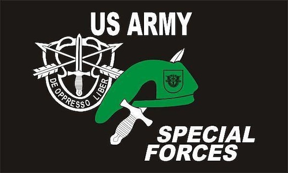 U.S. ARMY Special Forces Flag Green Berets 3x5 Feet Polyester Flag. US.Army Licensed