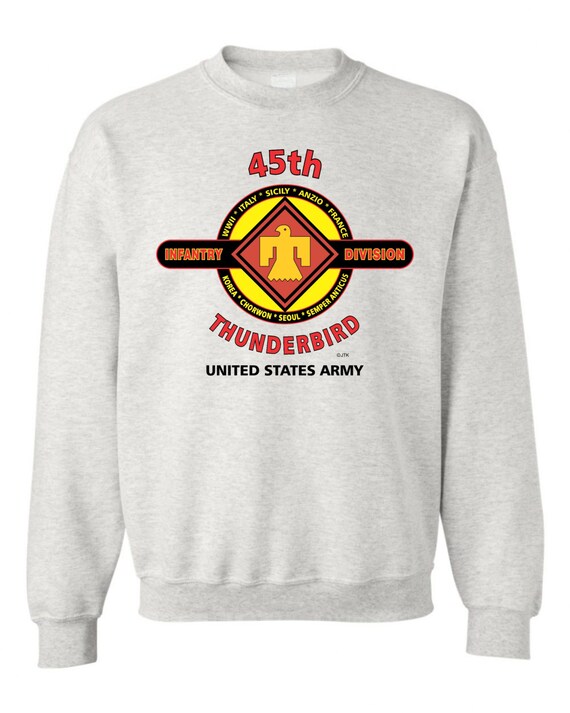 45th Infantry Division* "THUNDERBIRD"  Battle & Campaign Sweatshirt