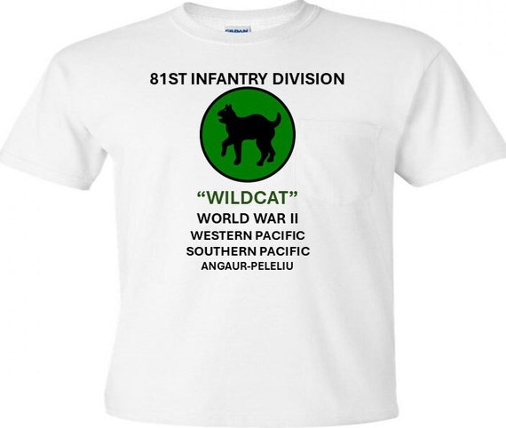 81st Infantry Division* Wildcat WW 2*  Campaigns Military Shirt.