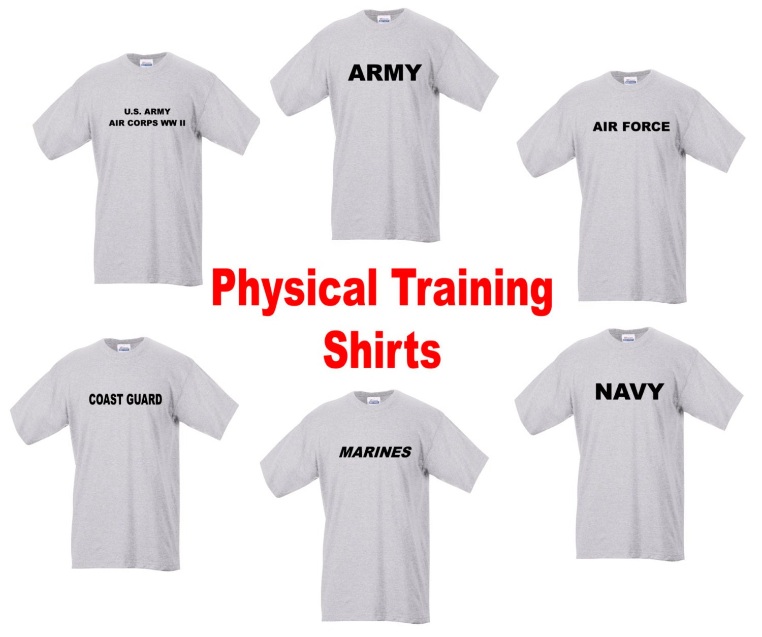 Coast Guard PT physical Training Shirts Etsy