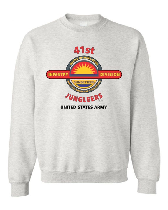 41st Infantry Division* "JUNGLEERS"  Battle & Campaign Sweatshirt