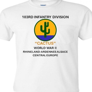 103rd Infantry Division* Cactus  WW 2*  Campaigns Military Shirt.