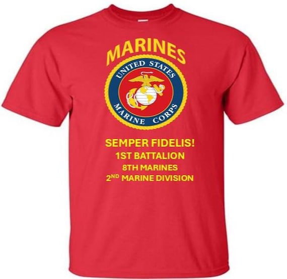 1st Battalion 8TH Marines * 2ND Marine Division* Semper Fidelis * Marines*USMC Officially Licensed