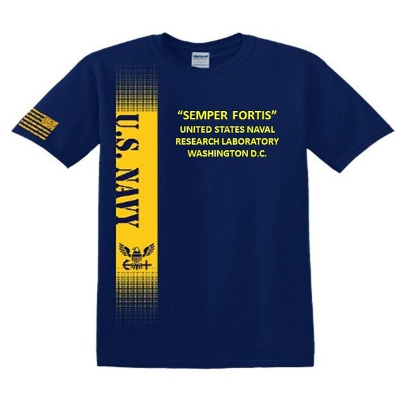 United States Naval Research Laboratory*Washington DC* Semper Fortis*Navy Verticle-Vinyl & Silk Screen.*Officially Navy Licensed Shirt