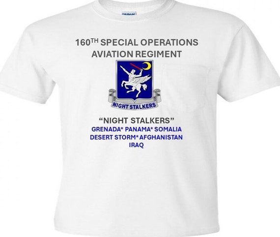 160th Special Operations Regiment* Night Stalkers Campaigns Military Shirt.