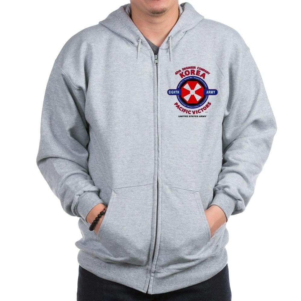 40e compagnie du génie * 8ème armée * Corée * « Vainqueurs du Pacifique » en détresse Zip Sweat w/poches 40e compagnie du génie * 8ème armée * Corée * détresse « Vainqueurs du Pacifique » en détresse * Zip Sweat w/poches 00b33e