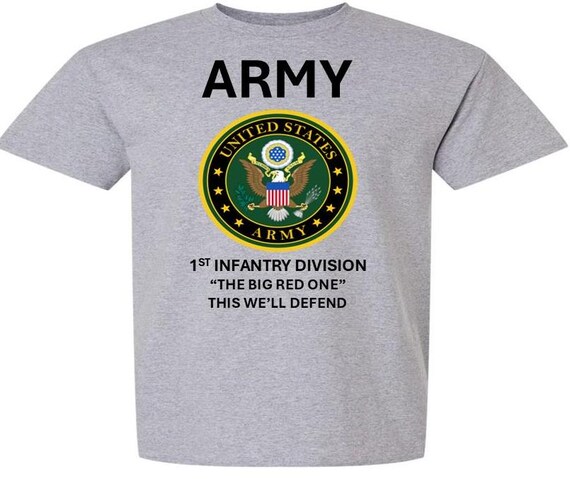 1st Infantry Division * The Big Red One* This We'll Defend* Army Logo. Army Officially Licensed