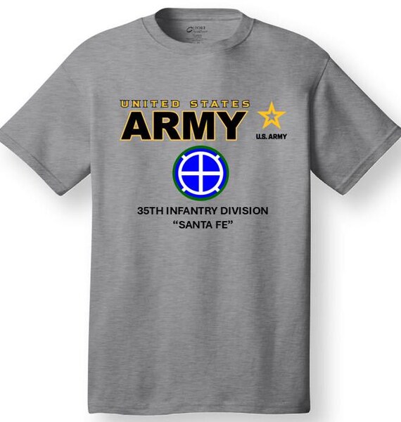 35th Infantry Division* Santa Fe * Emblem* Shirt. These shirt are customized*Army Officially Licensed