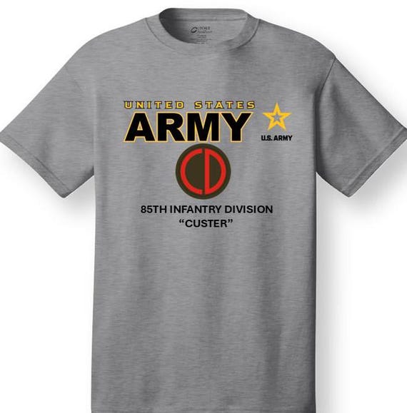 85th  Infantry Division* Custer * Emblem* Shirt. These shirt are customized*Army Officially Licensed