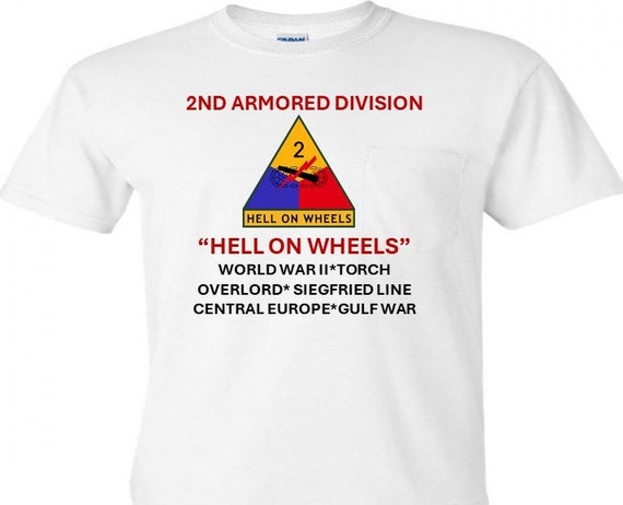 2nd Armored Division - Hell On Wheels Tshirt 2nd Armored Division - Hell On Wheels Tshirt