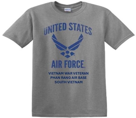 Phan Rang Air Base *South Vietnam* Vietnam War Veteran. Distressed/Subdued U.S. Air Force Shirt. Officially Licensed USAF