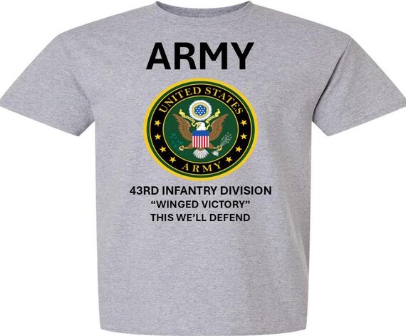 43RD Infantry Division *  WINGED VICTORY* This We'll Defend* Army Logo. Army Officially Licensed