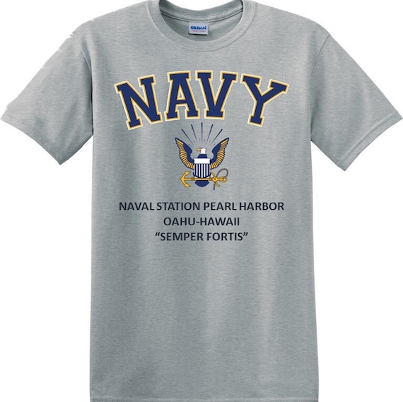Naval Station Pearl Harbor*Oahu-Hawaii* Navy Eagle *T-Shirt. Vinyl & Digital Print. Officially Licensed Navy
